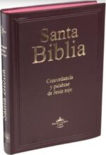 Biblia RV60 Con Concordancia, Tapa Vinil - Vino - Letra Grande y Palabras de Jesús en Rojo