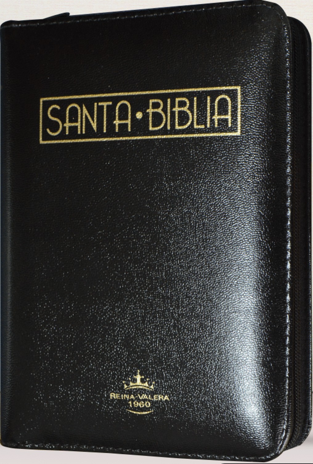 Biblia Compacta Letra Grande Imitación Piel Negro Cierre Index RVR 1960