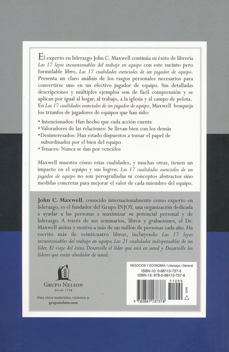 Las 17 Cualidades Esenciales de un Jugador de Equipo - Tapa Blanda - John C. Maxwell - Imagen 10