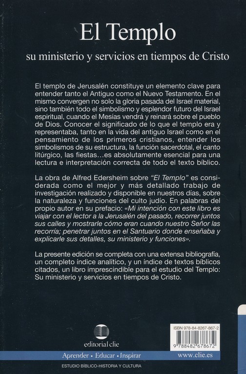 El Templo: Su Ministerio y Servicios en Tiempos de Cristo - Tapa Blanda - Alfred Edersheim - Imagen 10