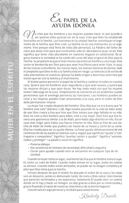 Biblia Mujer en el Espíritu RVR 1960, Imitación Piel Rosa Tan - Imagen 5