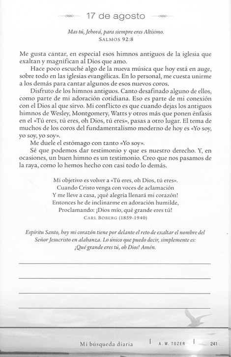 Mi Búsqueda Diaria - Tapa Blanda - A W Tozer - Imagen 7