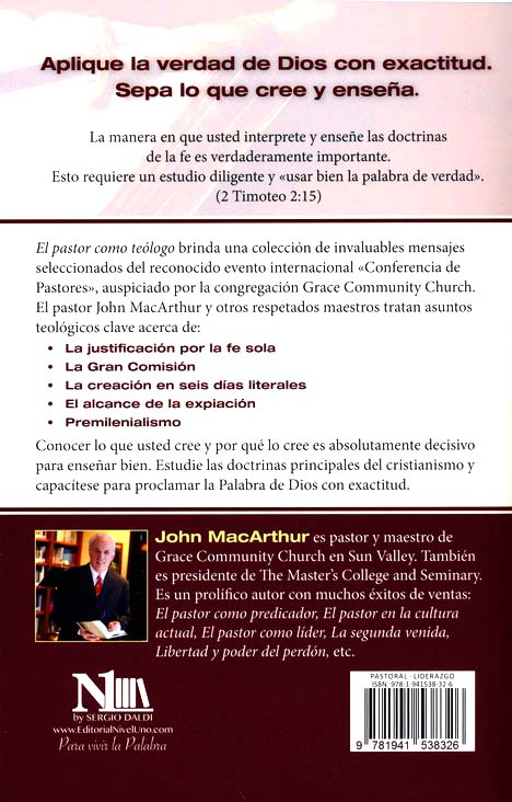 El Pastor Como Teólogo - Tapa Blanda - John MacArthur - Imagen 10