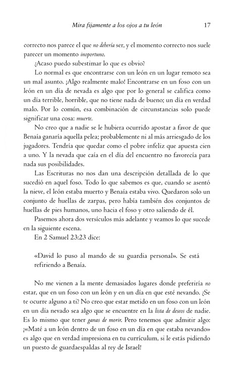 Con Un León En Medio De Un Foso - Tapa Blanda - Mark Batterson - Imagen 8