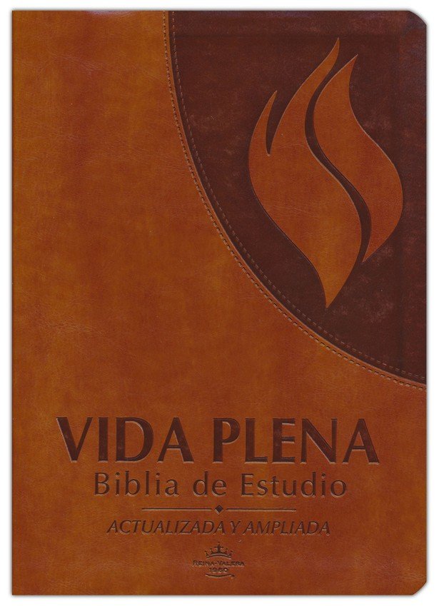 Biblia de Estudio Vida Plena RVR 1960 Imitación Piel Marrón con Indice - Imagen 2