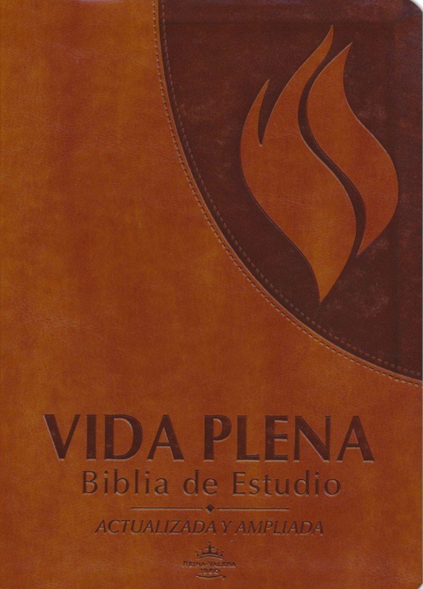 Biblia de Estudio Vida Plena RVR 1960 Imitación Piel Marrón con Indice
