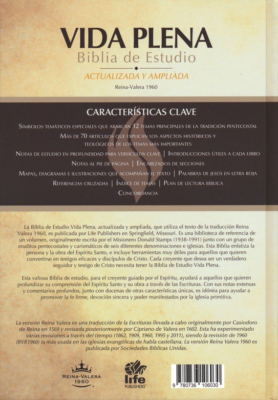 Biblia de Estudio Vida Plena RVR 1960 Tapa Dura con Indice - Imagen 9