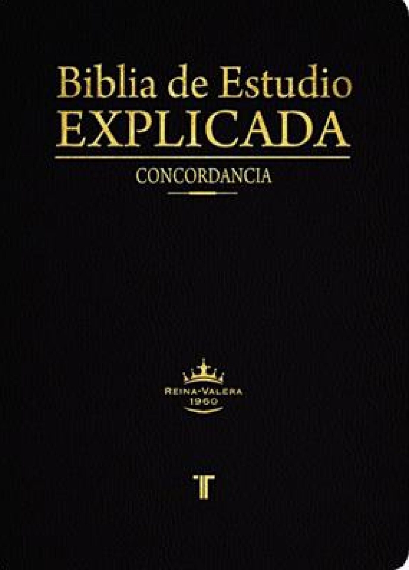 Biblia de Estudio Explicada RV60 Con Indice Imitación Piel Negro