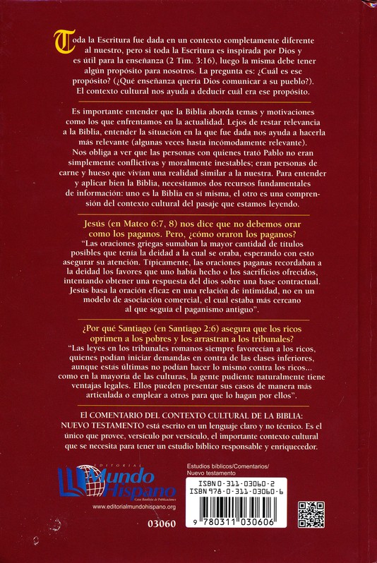 Comentario Del Contexto Cultural De La Biblia: Nuevo Testamento - Tapa Dura - Craig S. Keener - Imagen 9