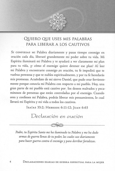 Declaraciones Diarias de Guerra Espiritual Para la Mujer - Tapa Dura - John Eckhardt - Imagen 6