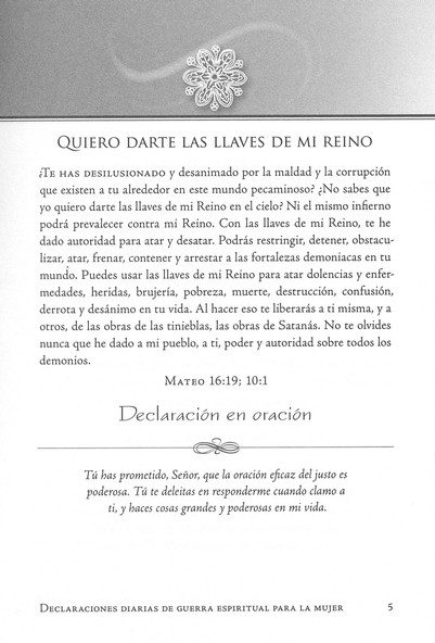 Declaraciones Diarias de Guerra Espiritual Para la Mujer - Tapa Dura - John Eckhardt - Imagen 7