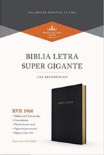 Biblia Reina Valera 1960 Letra Súper Gigante Negro, Imitación Piel