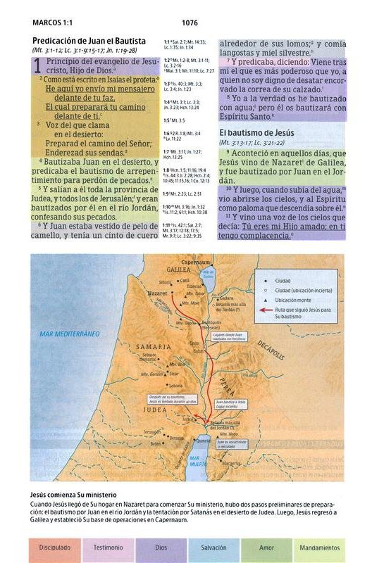 RVR 1960 Biblia de Estudio Arcoiris Negro Símil Piel - Imagen 7