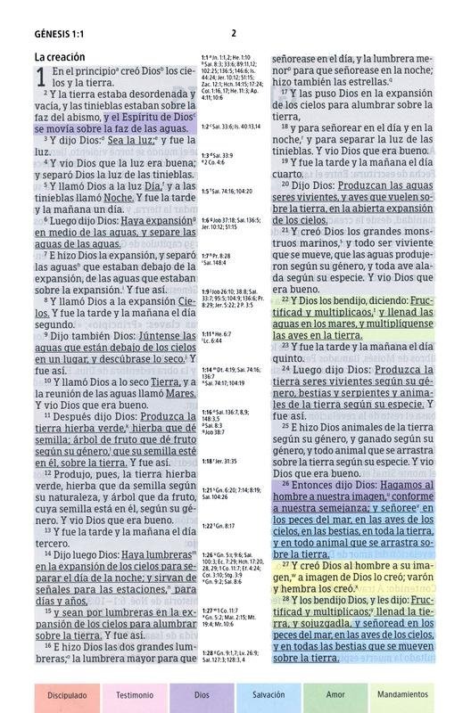Biblia RVR 1960 Biblia de Estudio Arcoiris, Tostado/Negro Símil Piel Con Indice - Imagen 5
