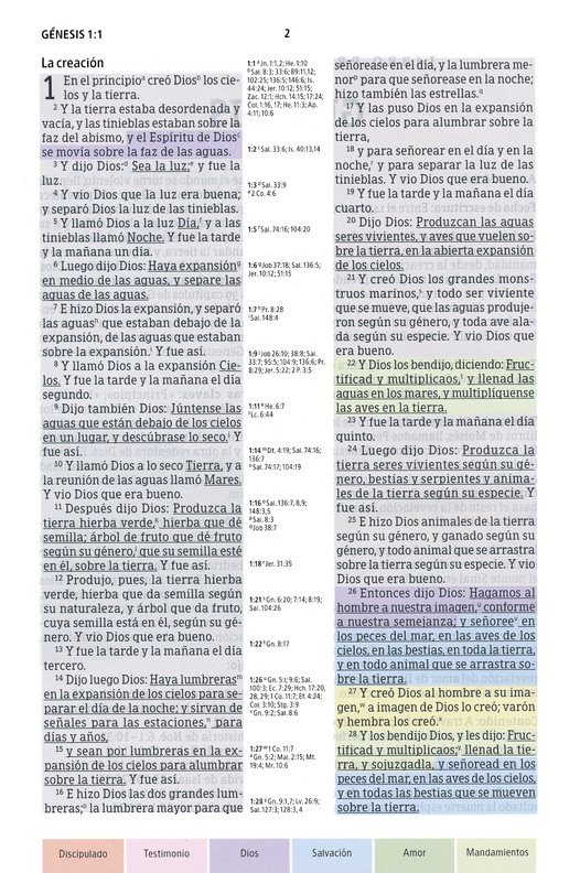RVR 1960 Biblia de Estudio Arcoiris Morado Multicolor Simil Piel - Imagen 4