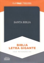 Biblia Reina Valera 1960 Letra Gigante Piel Fabricada, Negro, Con Indice