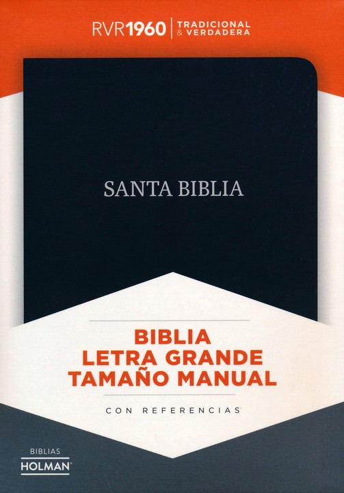 Biblia Reina Valera 1960 Tamaño Manual Letra Grande, Piel Fabricada, Negro - Imagen 2