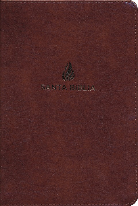 Biblia Reina Valera 1960 Tamaño Manual Letra Grande, Marrón Piel Fabricada - Imagen 3