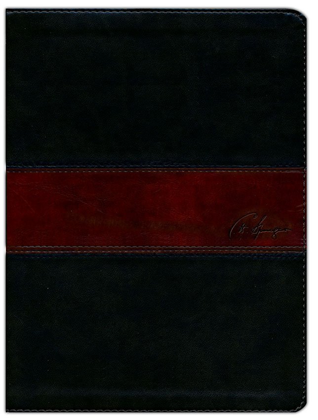 RVR 1960 Biblia De Estudio Spurgeon Negro Marrón Símil Piel - Imagen 3