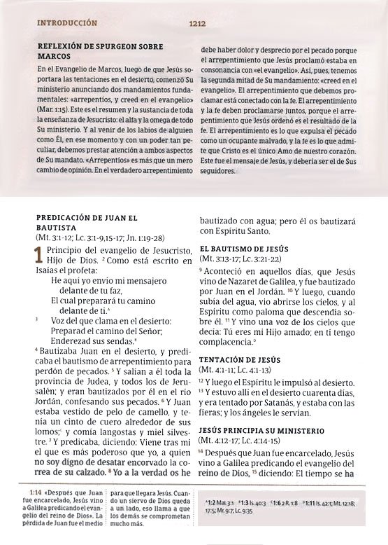 RVR 1960 Biblia De Estudio Spurgeon Negro Marrón Símil Piel - Imagen 7