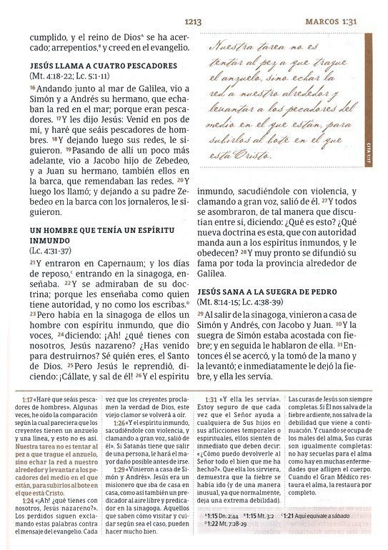 RVR 1960 Biblia De Estudio Spurgeon Negro Marrón Símil Piel - Imagen 8