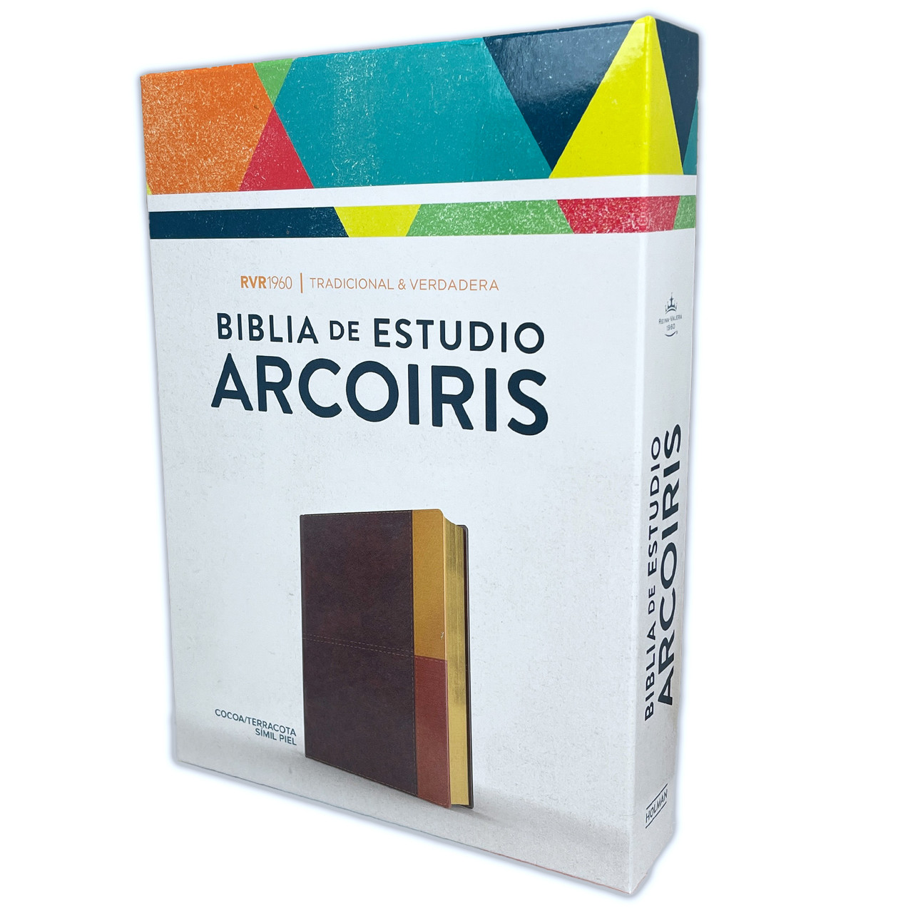 RVR 1960 Biblia de Estudio Arcoiris Cocoa Terracota Símil Piel - Imagen 7