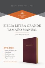 Biblia RVR60 Letra Grande Manual Borgoña Imitación Piel