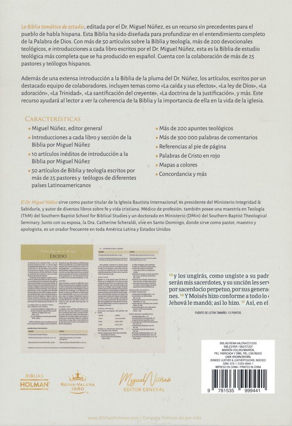 RVR 1960 Biblia Temática De Estudio, Marrón Oscuro/Marrón Piel Fabricada Con Indice - Imagen 12