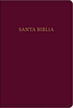Biblia Reina Valera 1960 Tamaño Manual Letra Grande Piel Fabricada Borgoña