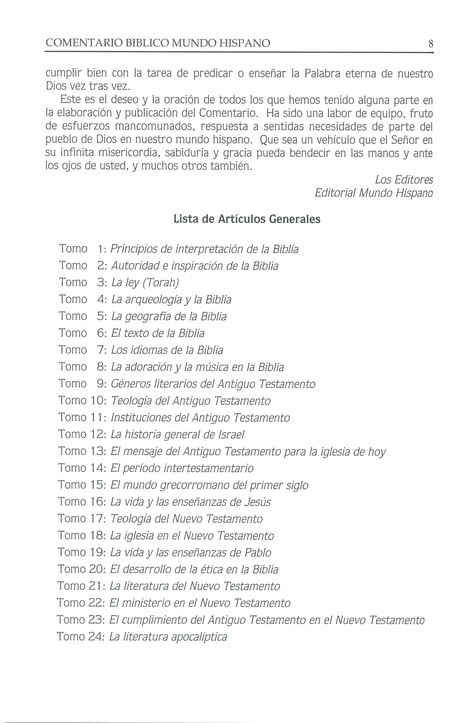 Comentario Bíblico Mundo Hispano- Tomo 9 - Proverbios, Eclesiastes y Cantares - Tapa Dura - Varios Autores - Imagen 4