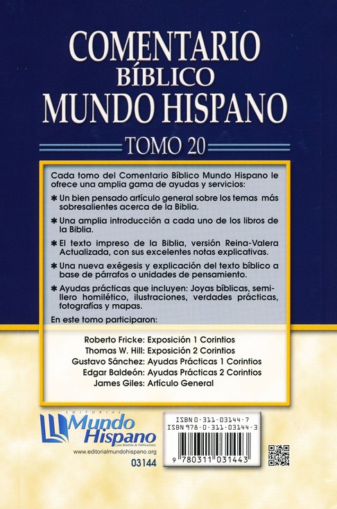Comentario Bíblico Mundo Hispano: Tomo 20 - 1 y 2 Corintios - Tapa Dura - Varios Autores - Imagen 9