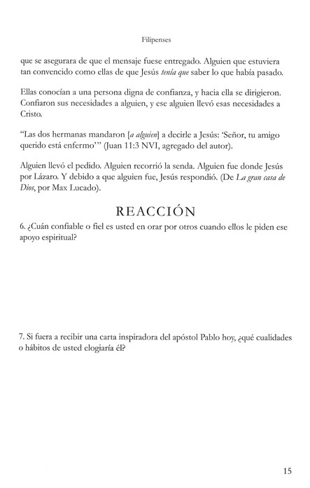 Filipenses: Estudios Bíblicos para Células - Tapa Blanda - Max Lucado - Imagen 9