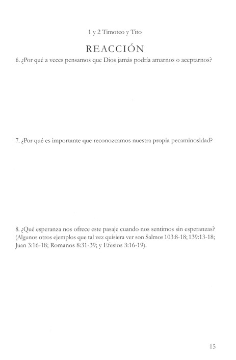 1 y 2 Timoteo y Tito: Estudios Bíblicos para Células - Tapa Blanda - Max Lucado - Imagen 7