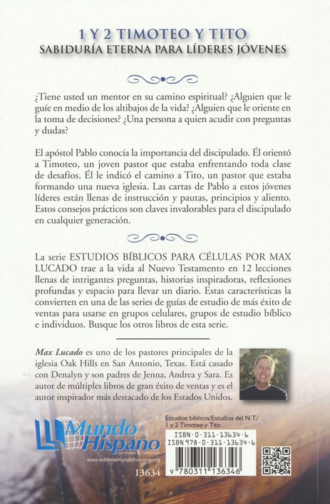 1 y 2 Timoteo y Tito: Estudios Bíblicos para Células - Tapa Blanda - Max Lucado - Imagen 9