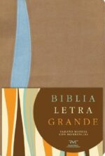 RVC Biblia Letra Grande Tamaño Manual, Tostado/Azul Símil Piel Con Indice