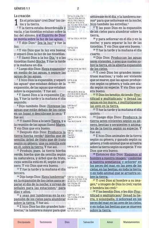 Biblia Reina Valera 1960 de Estudio Arcoiris Multicolor, Tapa Dura - Imagen 3