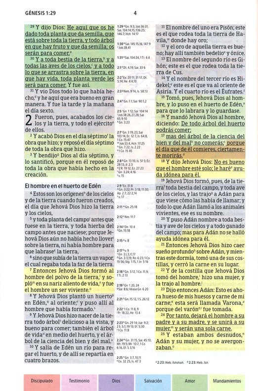 Biblia Reina Valera 1960 de Estudio Arcoiris Multicolor, Tapa Dura - Imagen 4