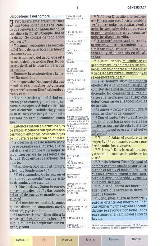 Biblia Reina Valera 1960 de Estudio Arcoiris Multicolor, Tapa Dura - Imagen 5