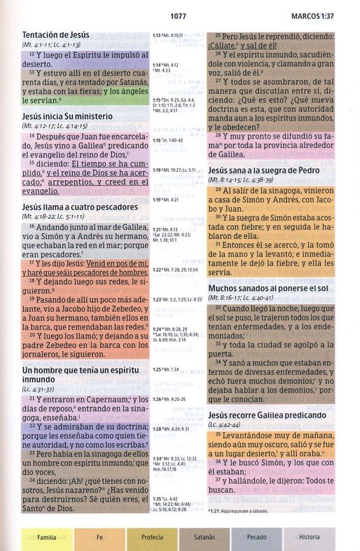 Biblia Reina Valera 1960 de Estudio Arcoiris Multicolor, Tapa Dura - Imagen 7