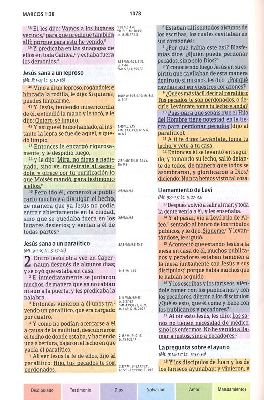 Biblia Reina Valera 1960 de Estudio Arcoiris Multicolor, Tapa Dura - Imagen 8