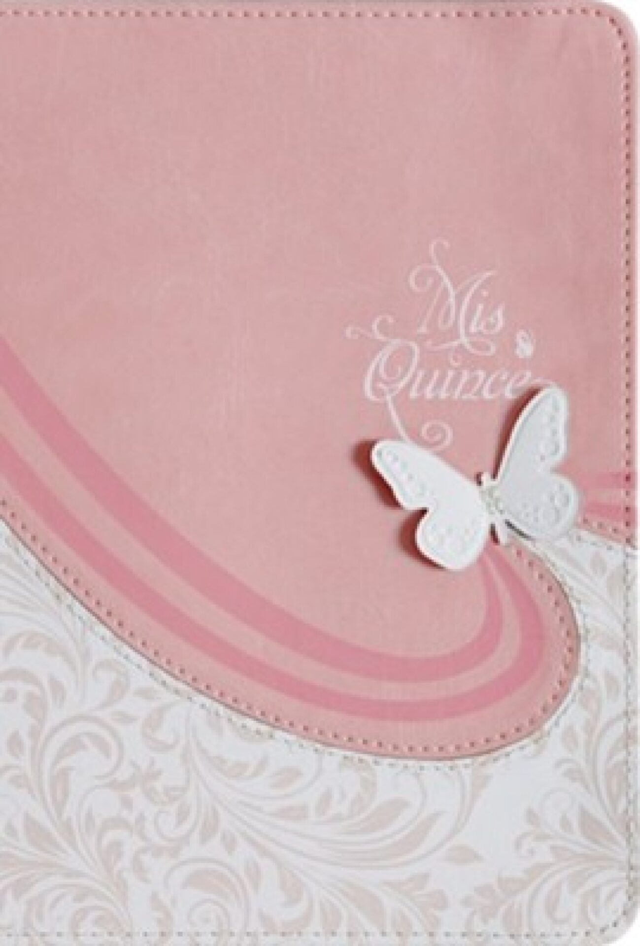 Biblia Quinceañera Rosa Blanco Simil Piel Reina Valera 1960