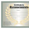 Certificado De Reconocimiento - Tapa Blanda - Mundo Hispano