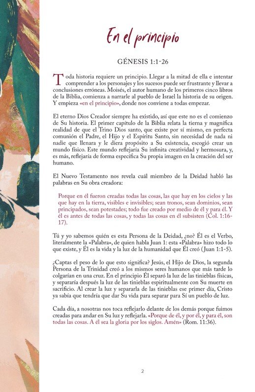 Biblia Devocional Para Mujeres Centrada En Cristo RV1960 Imitación Piel Floral Con Indice - Imagen 5