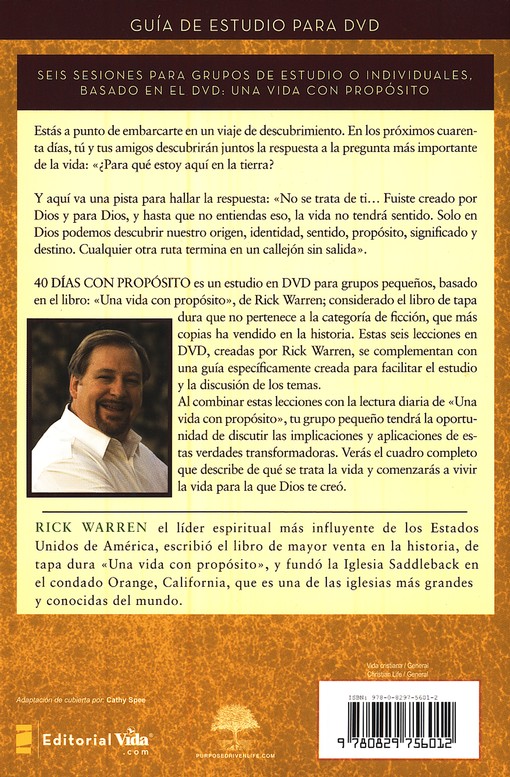 40 Días Con Propósito- Guía de Estudio del DVD - Tapa Blanda - Rick Warren - Imagen 13