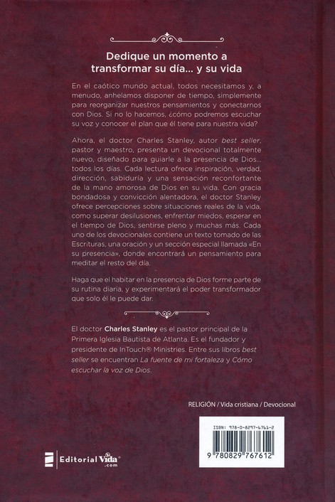 Cada Día En Su Presencia: 365 Devocionales - Tapa Dura - Charles F. Stanley - Imagen 8