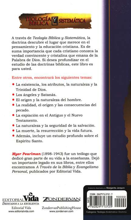 Teología Bíblica y Sistemática - Tapa Blanda - Myer Pearlman - Imagen 7