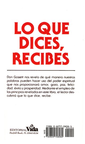 Lo Que Dices, Recibes - Tapa Blanda - Don Gossett - Imagen 10