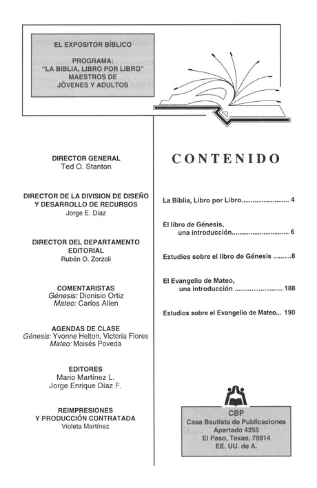 La Biblia Libro Por Libro: Maestro - Jóvenes y Adultos Libro 1- Génesis y Mateo - Tapa Blanda - Varios Autores - Imagen 3