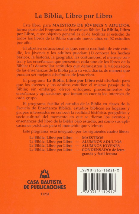 La Biblia Libro Por Libro: Maestro - Jóvenes y Adultos Libro 1- Génesis y Mateo - Tapa Blanda - Varios Autores - Imagen 10