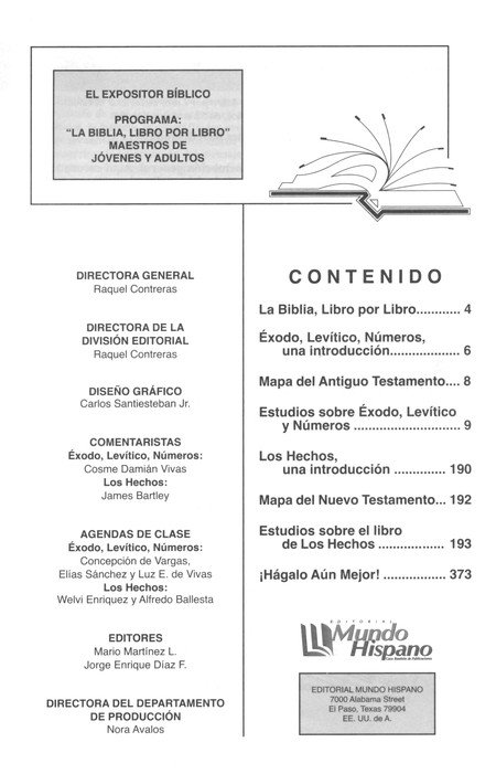 La Biblia Libro Por Libro: Maestros - Jóvenes y Adultos Libro 2 - Exodo, Levítico, Números, Hechos - Tapa Blanda - Varios Autores - Imagen 3